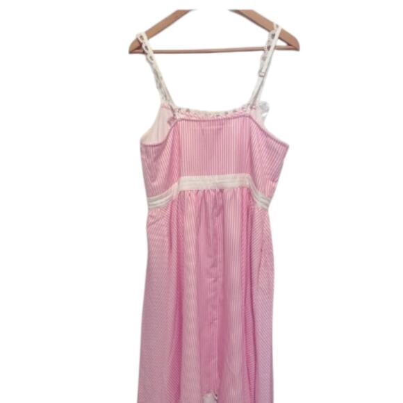 Unique Vintage X Barbie Pink Stripe 1950s Swing Dress Sz 1X NWOT #19 - Picture 8 of 16